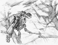 Toa Mata Lewa combattant un Nui-Rama