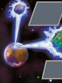 Les planètes de Spherus Magna se rassemblant